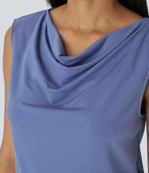 HALARA - Cornflower blue cowl neck top! 14