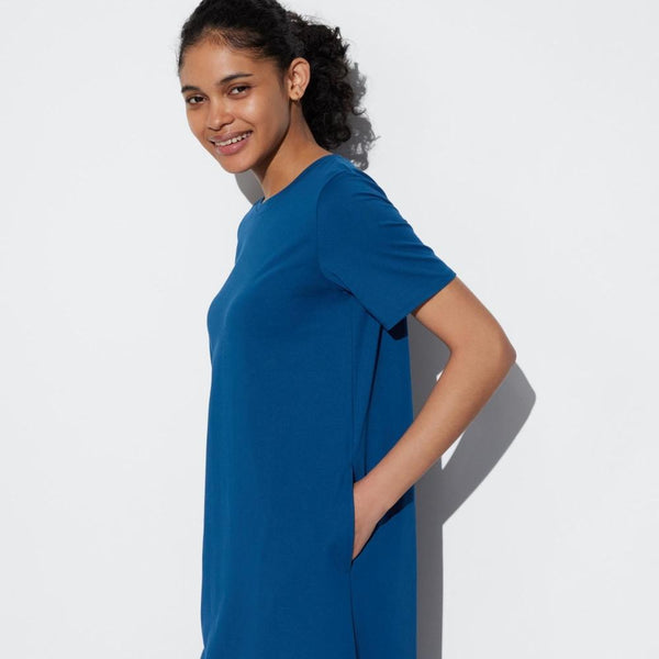 UNIQLO (BN) "AIRism" dress + pockets - Blue! 14