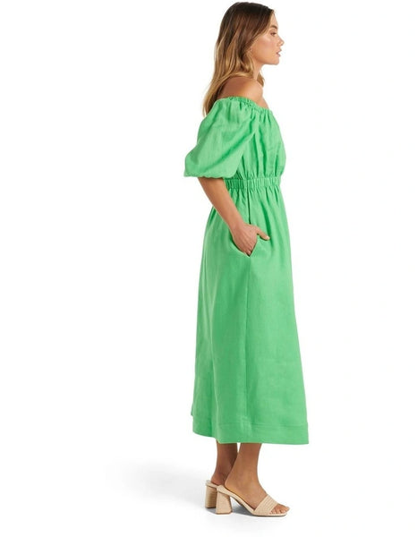 FOREVER NEW - Linen spring green midi dress! 10
