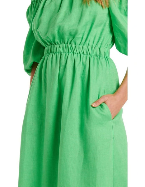 FOREVER NEW - Linen spring green midi dress! 10