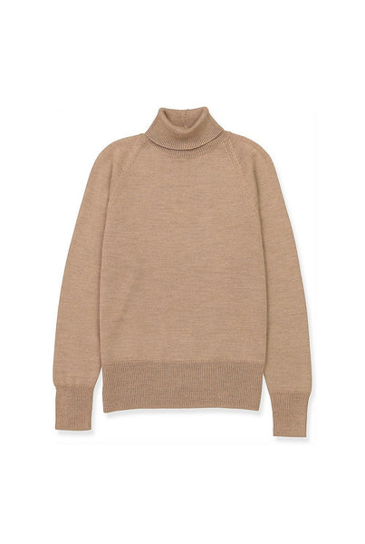 COUNTRY ROAD - Camel melange verified merino roll neck! 8-10