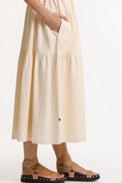 THING THING (BN) "Tie up ziggy" textured cotton dress - Vanilla! 16