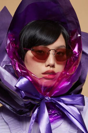 KAREN WALKER (LN) "Heartache" sunglasses - Aubergine!