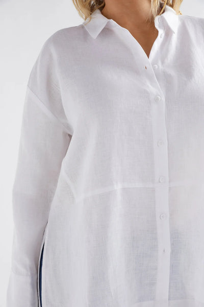 ELK - French linen pleat back Stilla shirt! 10-12