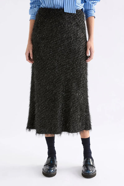 ELK (BN) "Lita" textured metallic fringe midi skirt! 12