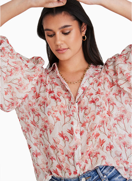 AMONG THE BRAVE "Rested" bubble sleeve shirt! 8-10