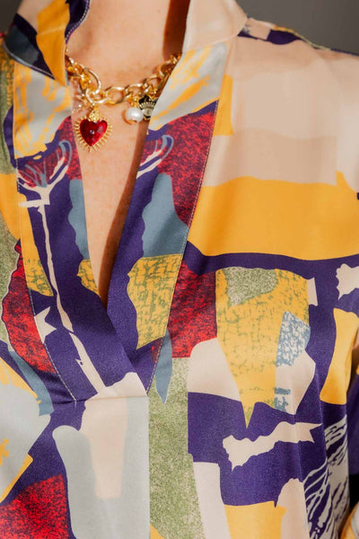 MOTTO - Floral abstract silky blogger shirt! 12