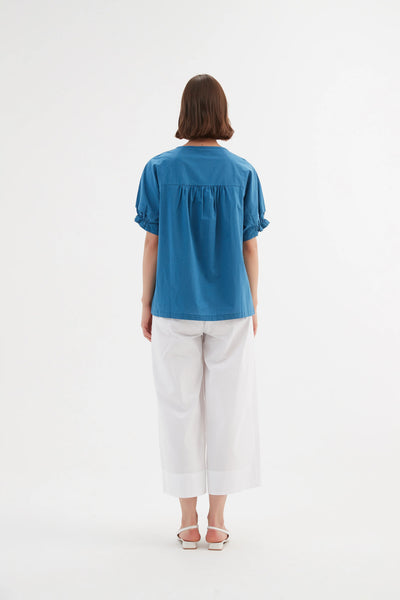 TIRELLI (BN) "Ruffle sleeve detail" Marine blue! 14