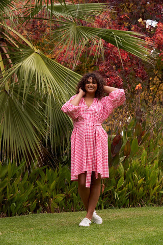 BETTY BASICS - Penny lane pink gingham dress! 10-12