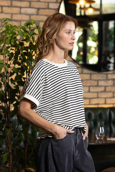 AUGUSTINE (LN) "Maria" top - Black stripe! 14