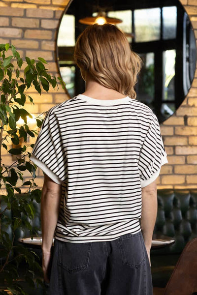 AUGUSTINE (LN) "Maria" top - Black stripe! 14