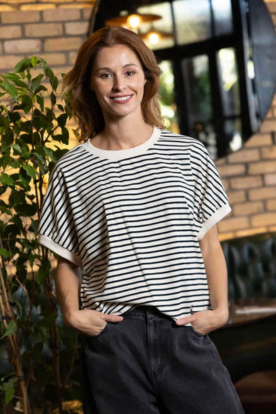 AUGUSTINE (LN) "Maria" top - Black stripe! 14
