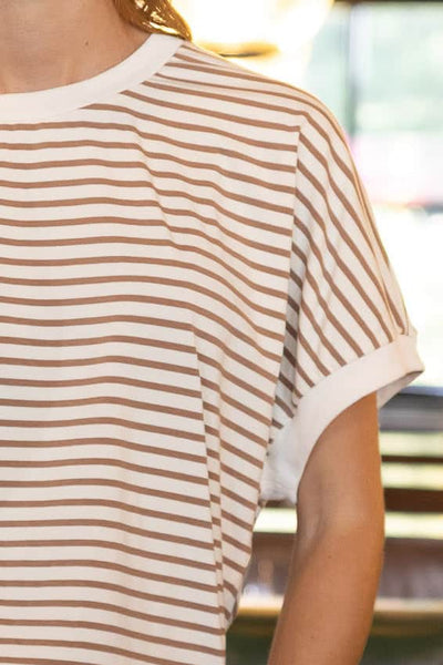 AUGUSTINE (LN) "Maria" top - Caramel stripe! 14
