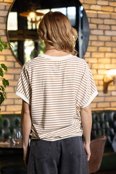 AUGUSTINE (LN) "Maria" top - Caramel stripe! 14