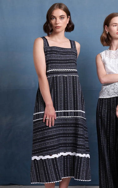 NERIS (LN) Linen blend zig zag dress! 16