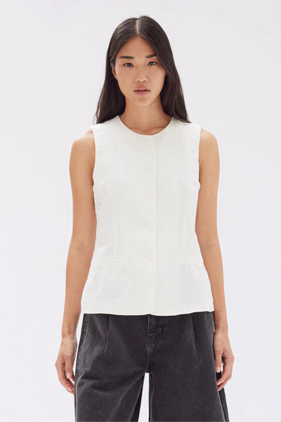 ASSEMBLY LABEL - Calla linen vest - Antique white! 12