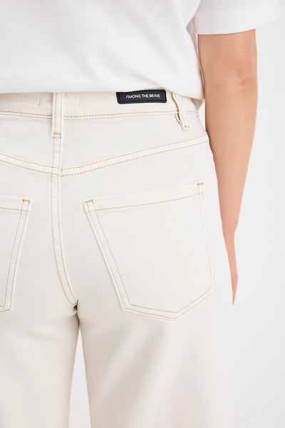 AMONG THE BRAVE (LN) Zoey wide leg pocket jean - Ecru! 14