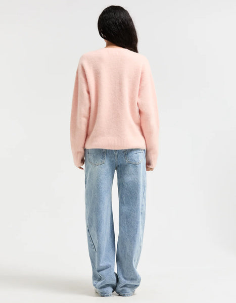 SUPERETTE - Angora blend Coven cardi - Peach! 10-12
