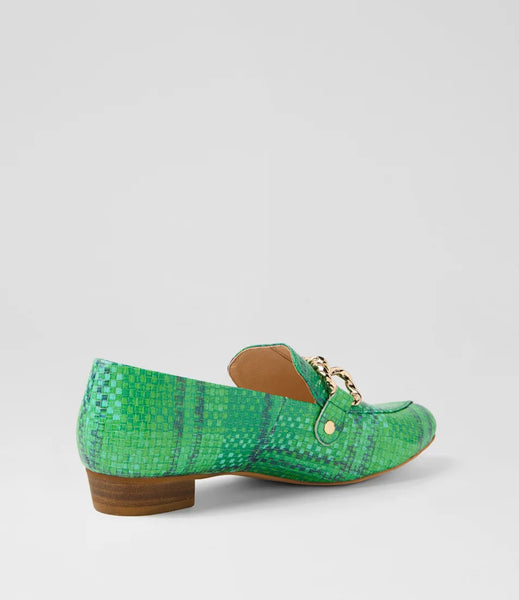 DJANGO & JULIETTE (LN) "Esben" leather loafers - Green! 40