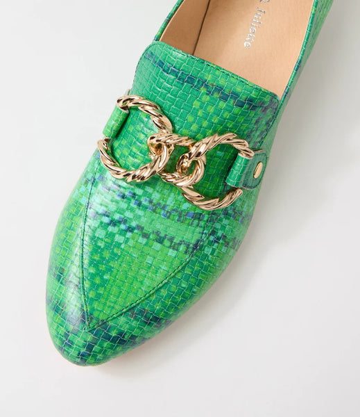 DJANGO & JULIETTE (LN) "Esben" leather loafers - Green! 40