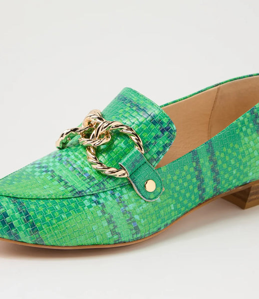 DJANGO & JULIETTE (LN) "Esben" leather loafers - Green! 40