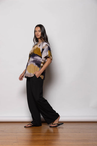 DRESSED (NZ) Water colour Horizon print Primrose top! 20