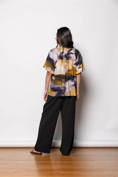 DRESSED (NZ) Water colour Horizon print Primrose top! 20