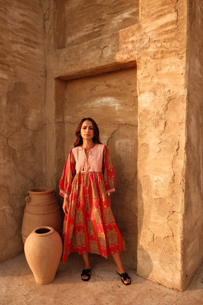 HOUSE OF SUNDAR (LN) Tara Midi Dress- Tigeress! 8-12