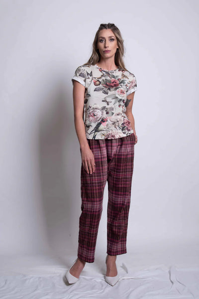 SHERYL MAY (LN) NZ - Italian wool plaid trouser! 12