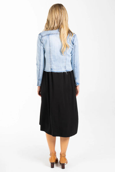 PQ (BN) Light blue frayed denim jacket! 18