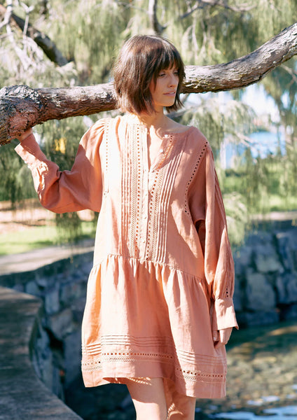 ZOE KRATZMANN (LN) Linen Douse dress - Russett! 12-14