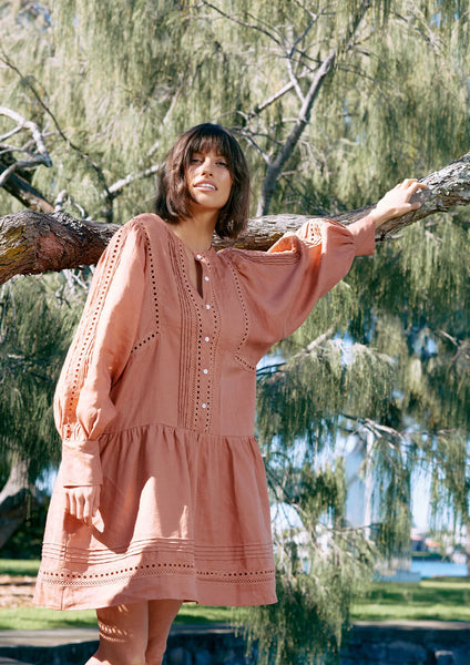 ZOE KRATZMANN (LN) Linen Douse dress - Russett! 12-14