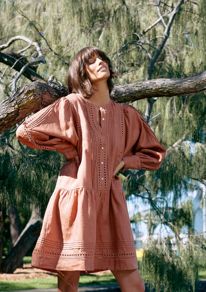 ZOE KRATZMANN (LN) Linen Douse dress - Russett! 12-14