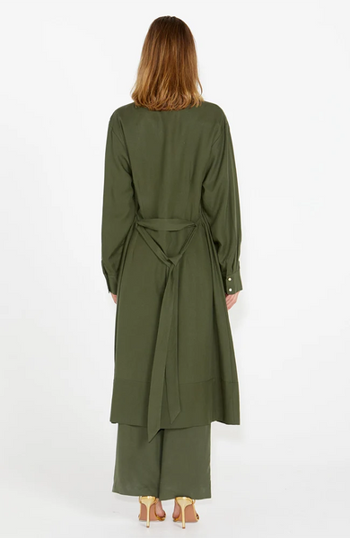 FATE + BECKER (LN) Alter ego linen/lyocell duster shirt dress! 12