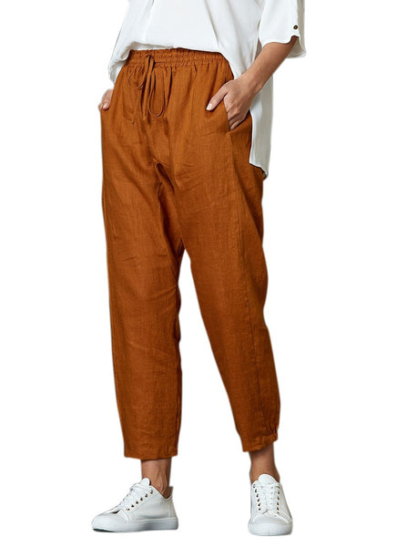 EB & IVE - Linen pant - Caramel! 14