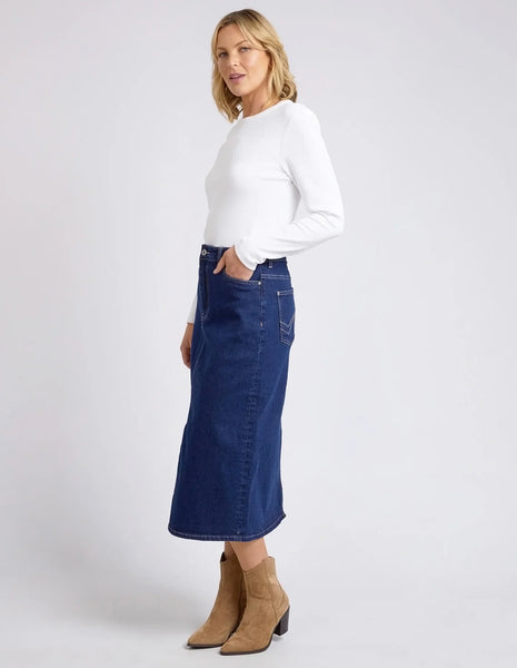 ELM - Eloise denim midi skirt! 8-10