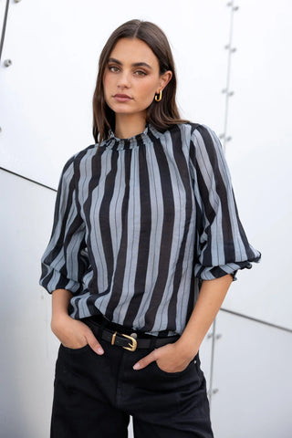 AMONG THE BRAVE (LN) "Embrace"shirred neck top! 14