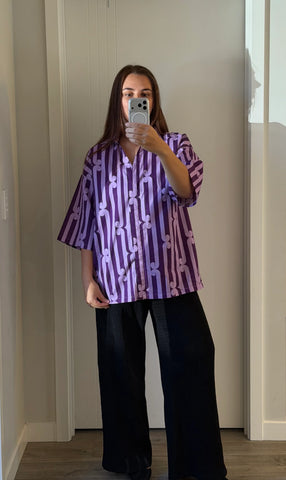 WAIAPU ROAD (BN) Mokopuna oversized linen/cotton shirt! 12-16