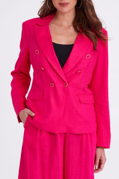 FATE + BECKER (BN) Linen blend blazer - Pink! 10-12