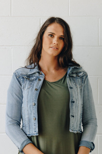 PQ (BN) Light blue frayed denim jacket! 18