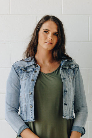 PQ (BN) Light blue frayed denim jacket! 18