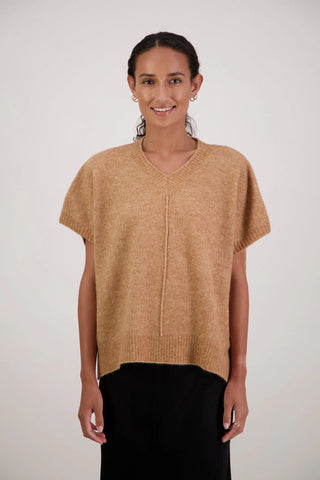 BRIARWOOD (LN) Alpaca + wool Fredrik vest - Tan! 12-14
