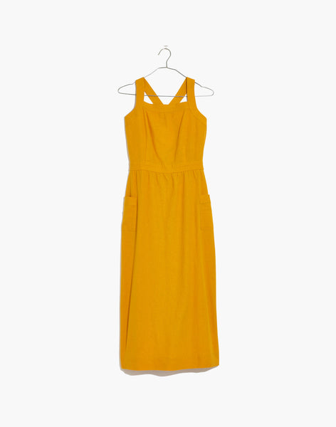 MADEWELL - Saffron linen pinafore midi dress! 10