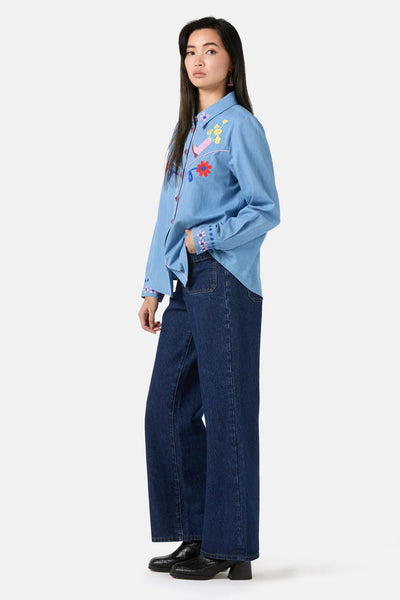 GORMAN (LN) Embroidered Windowsill shirt! 6-8