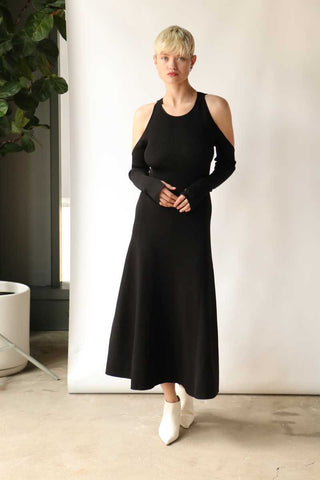 GANNI (LN) Melange open back rib knit dress! 10