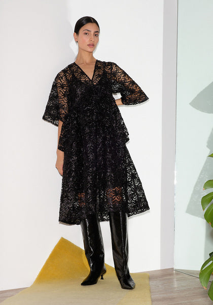 GANNI (LN) "Ribbon tulle" flounce midi dress! 14