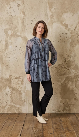 LEMON TREE (LN) Liza sheer tencel pintuck blouse! 16