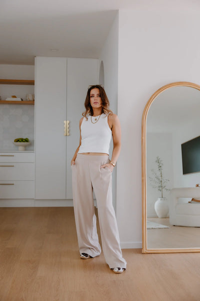 HEIDI FRANK (LN) Willow wide leg pant - Caramilk! 10-12