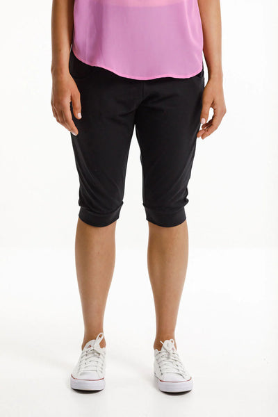 HOME-LEE - 3/4 apartment pants - Black/Lollipop pink! 10