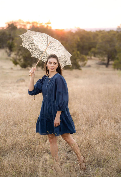 HUMIDITY - Organic cotton Blossom dress - Navy! 14